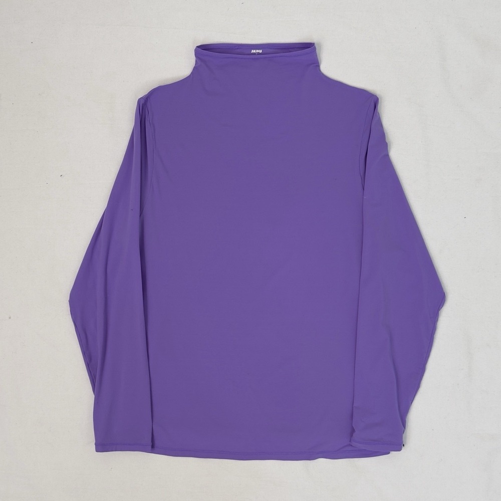 Skims Fits Everybody Top Women's Purple Funnel Mock Neck AP-TTN-1230 Plus 4X